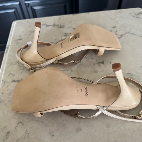 Coach Kali C1506 ivory leather strappy heel sandal Size 10 - Picture 2 of 7